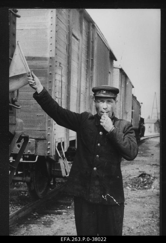 N. Koltšev, front train composer at the Tartu Station.