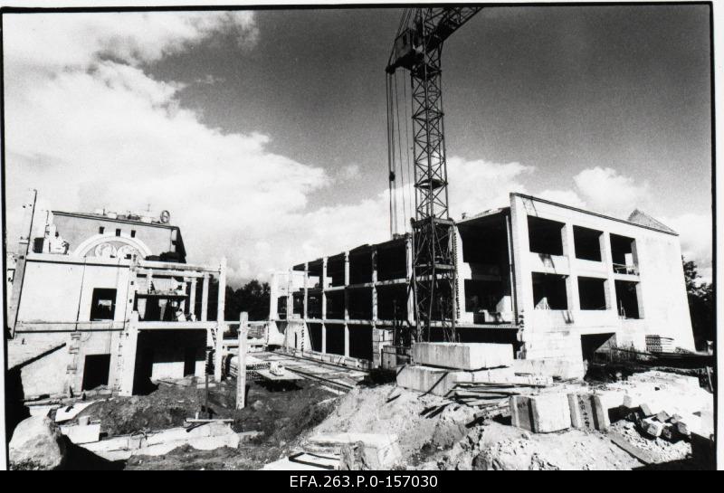 Construction works of Tartu Kaubahalli.