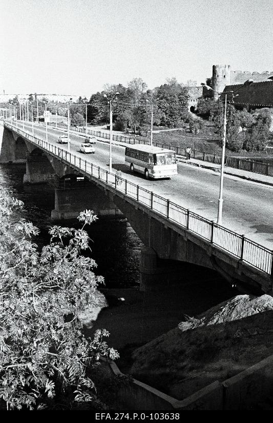 View of the Friendship Bridge in Narva.