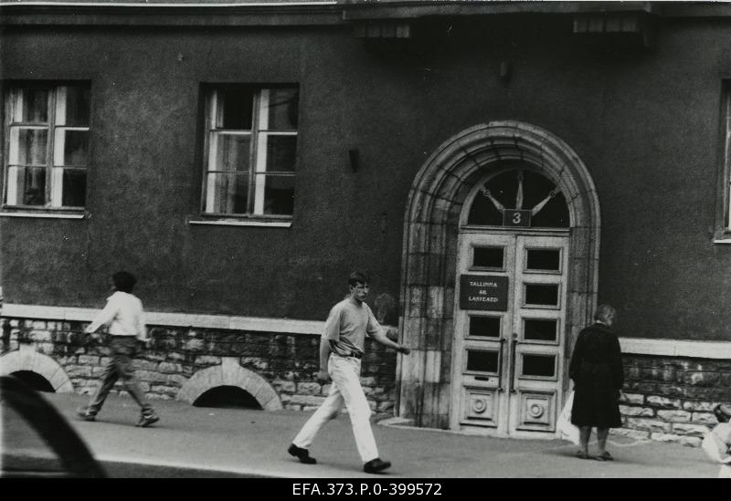 View of the main door of the 48th kindergarten in Tallinn.