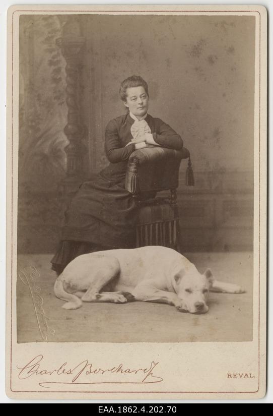 Photo of a woman with a dog