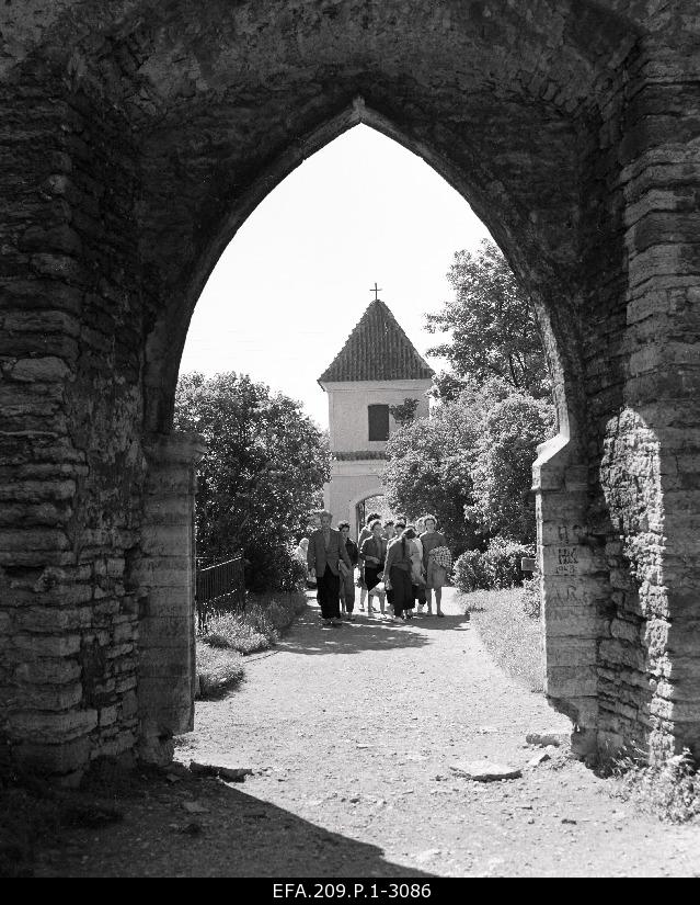 View to the goal tower of the Pirita monastery church.