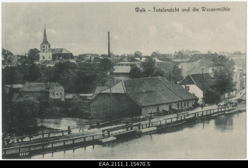 View of Valga City and Water Water Square