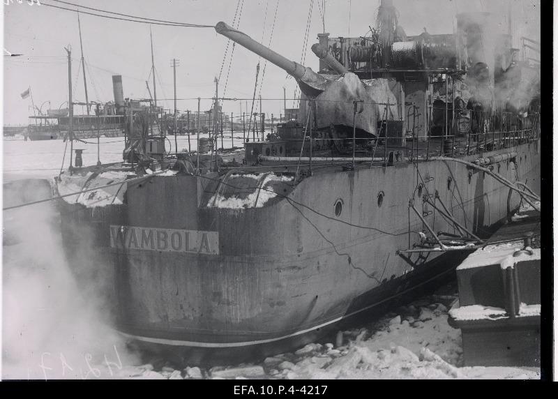Warship in the port of Vambola Tallinn.