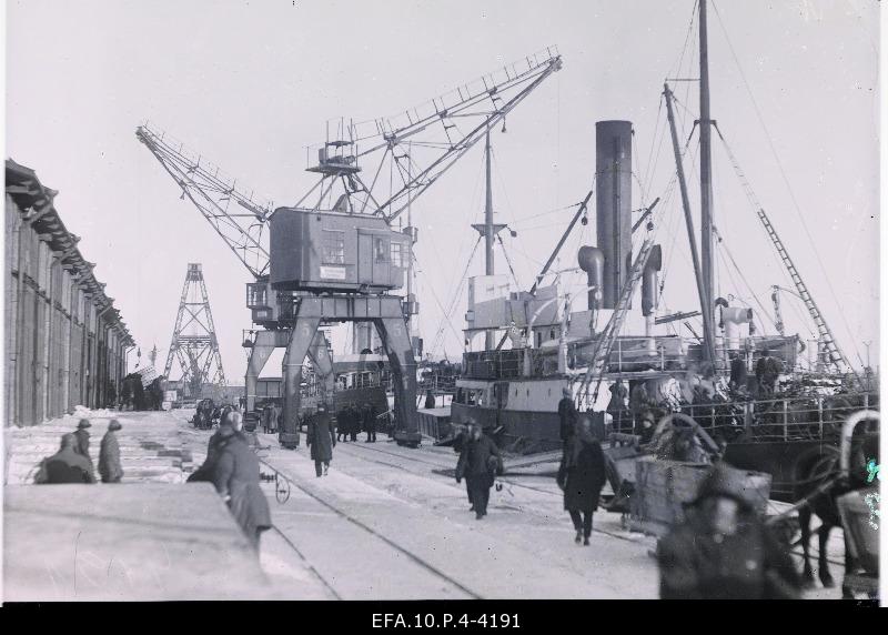 View of the port of Tallinn.