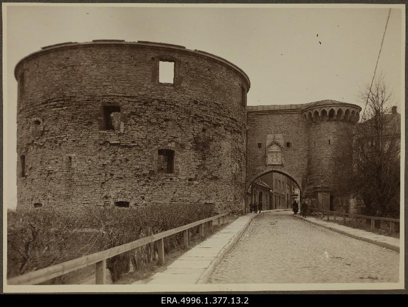 City view of Tallinn - Paks Margareta and the Great Beach Gate.