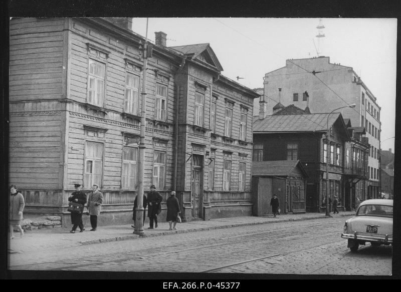 View of the old buildings at the beginning of Tartu highway.