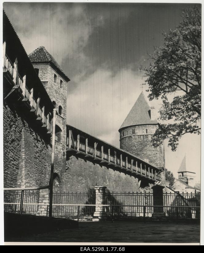 View of the section of the Tallinn City Wall in Goldjala