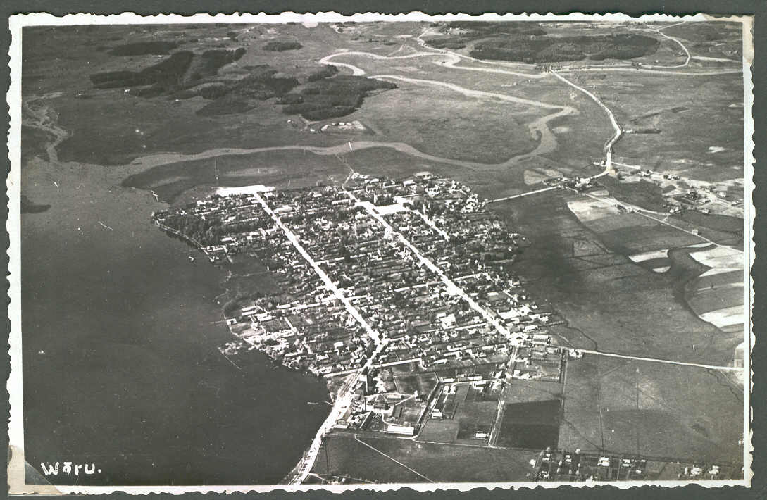 Foto Aerofoto Võru linnast 1930-tel aastatel.
