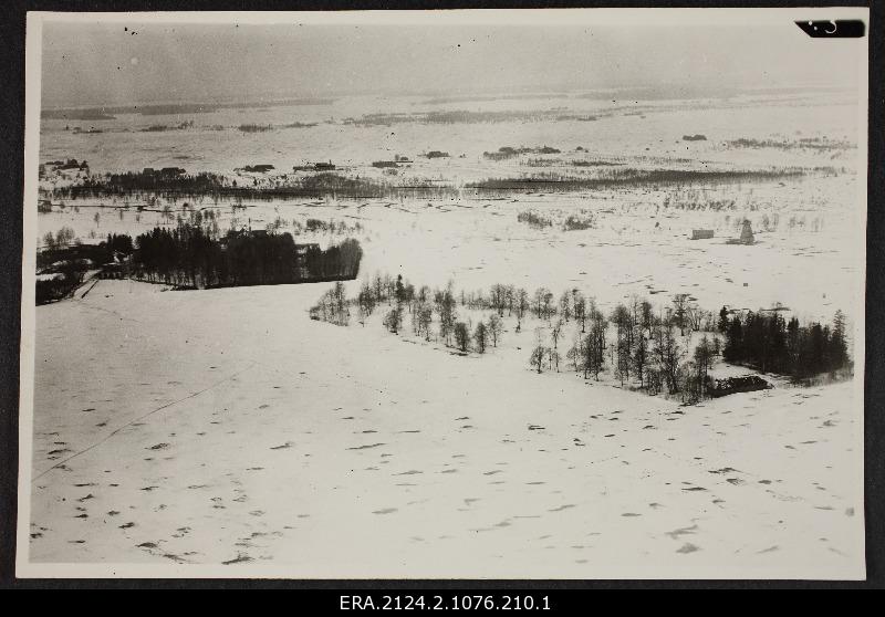Rägavere manor and graveyard on March 31, 1932. Aerofoto, Captain Tuvikese collection.