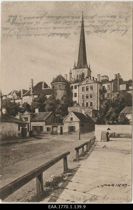 View of Tallinn City and the Oleviste Church