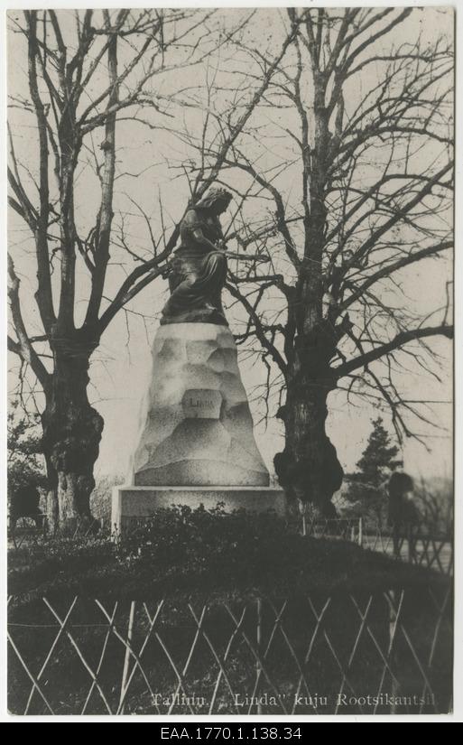 August Weizenberg sculpture "Linda", photo postcard