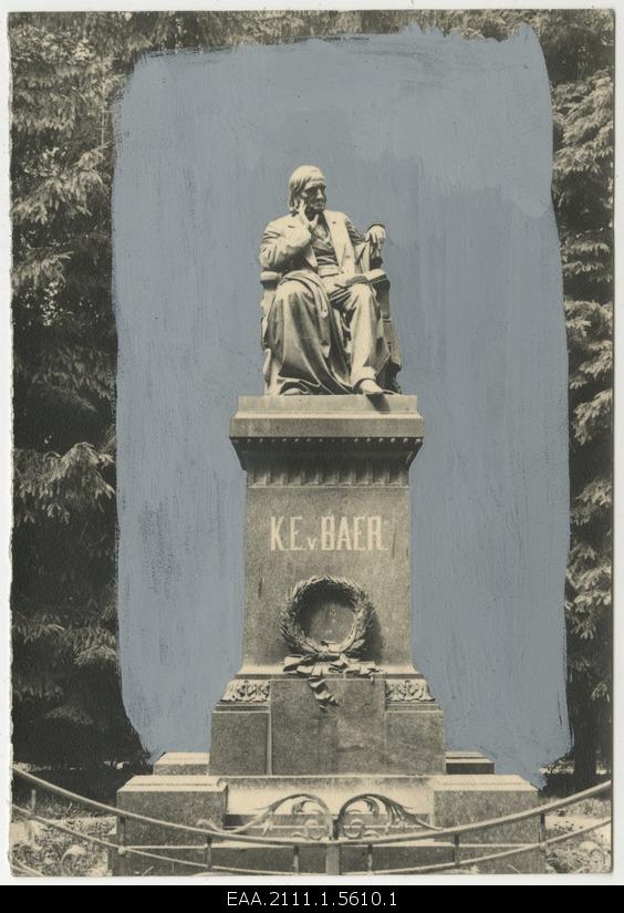 Karl Ernst von Baer (1792–1876), natural and medical scientist, founder of describing and comparative embryology, photograph of the 1886th century memorial pillar (author of Russian sculptor A.M.Opekushin)