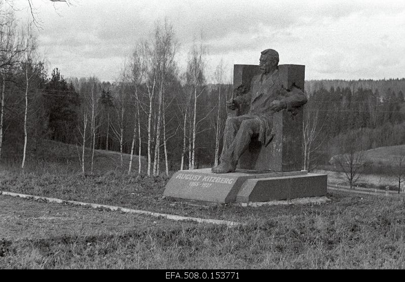 Writer August Kitzberg monument Karksi-Nuias.