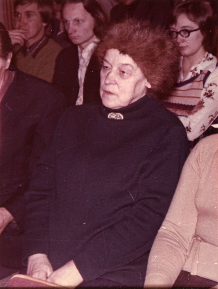 Betti Alver on Tartu Literature Day 19. XI 1976 Literature Museum