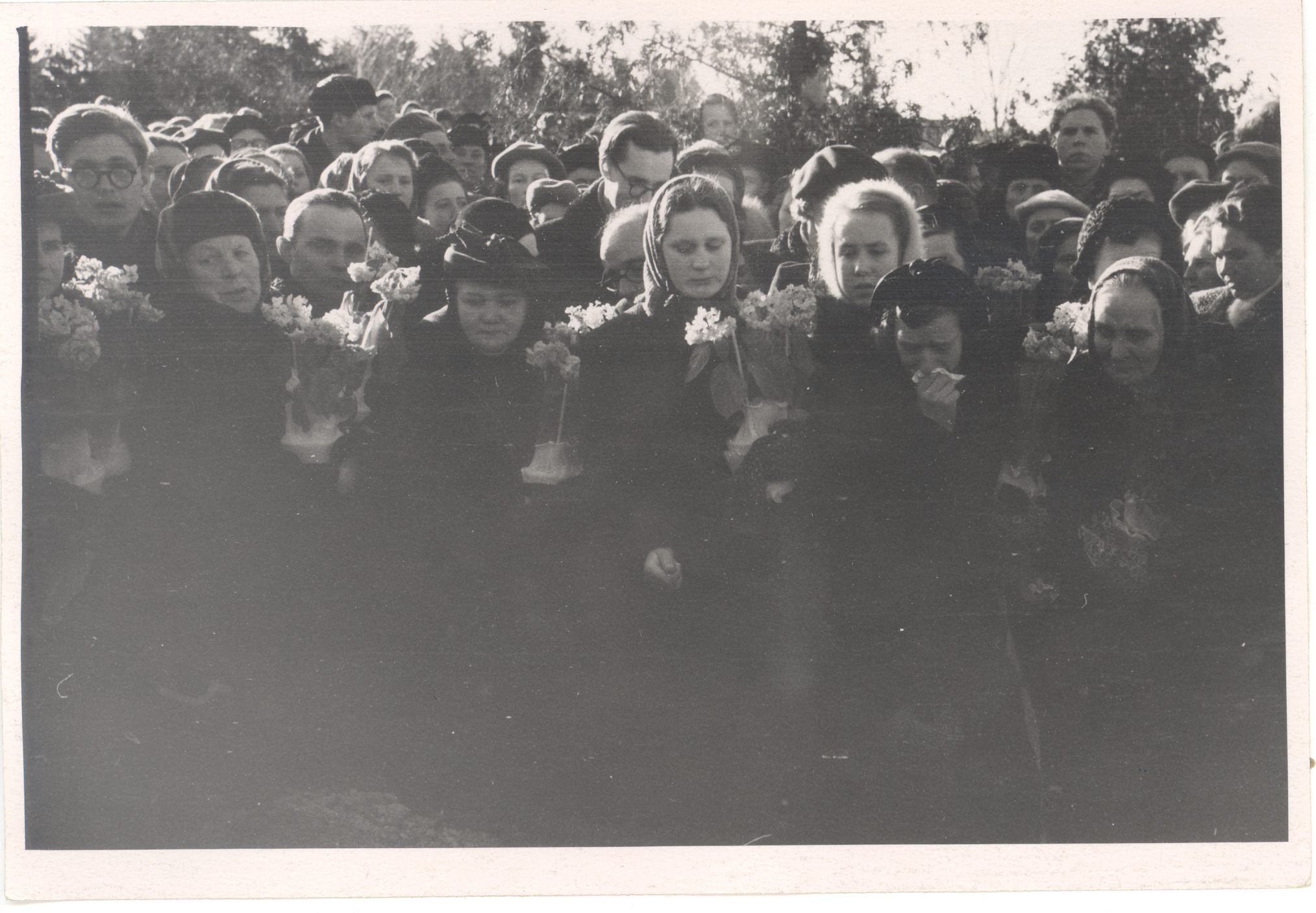 Wound, Give a funeral on the cemetery of Tartu Maarja. Crowds on the open grave.