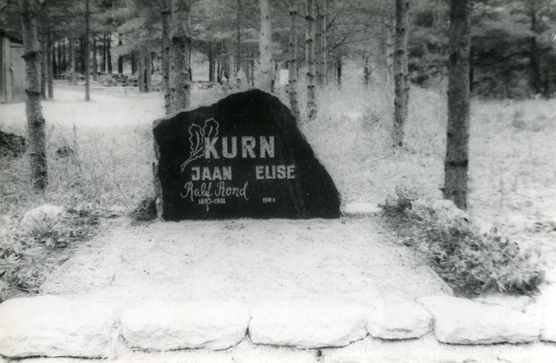 Jaan Kurn (Ralf Rond) grave at Pärnamäe cemetery
