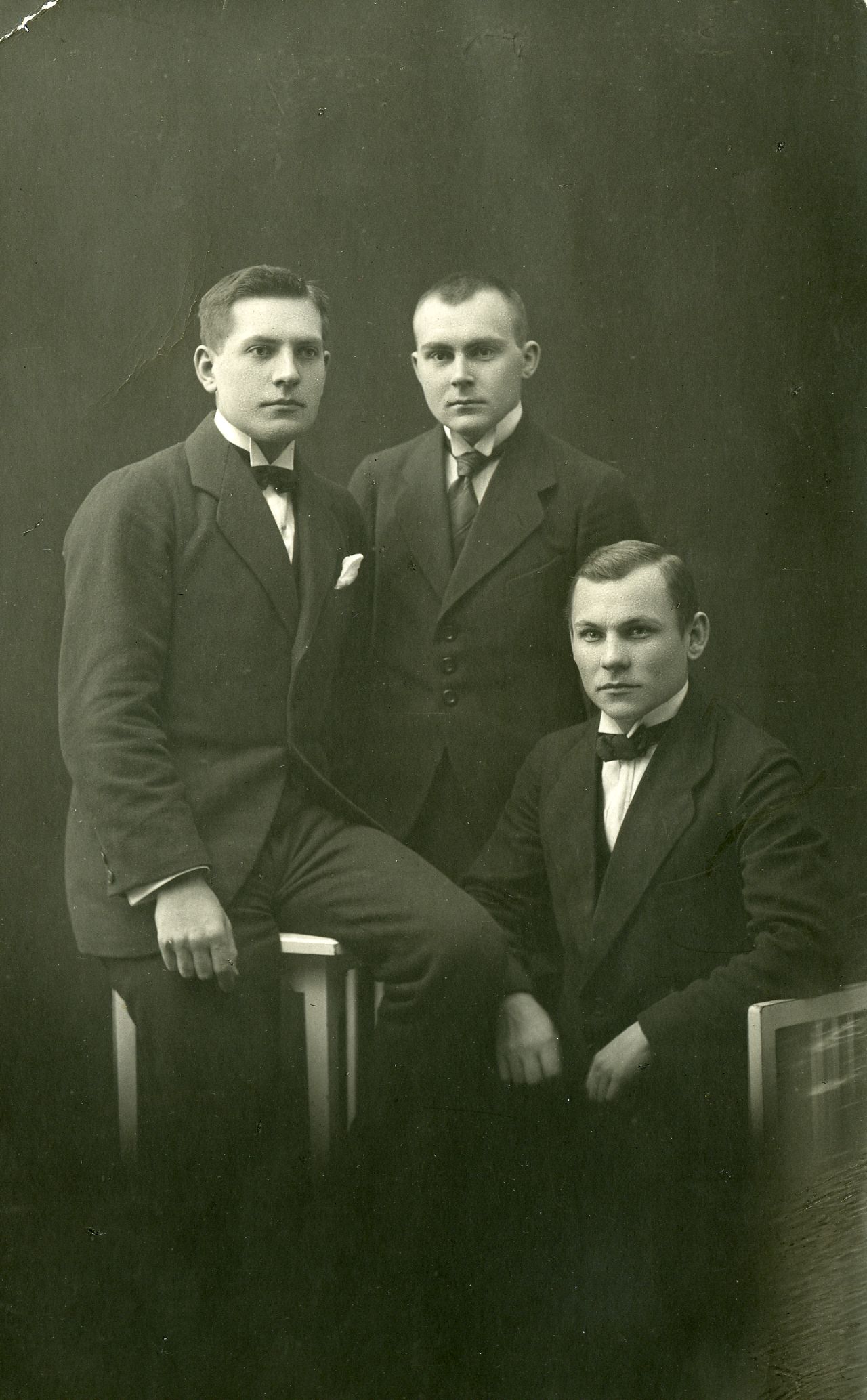 Jaan Taklaja, Alfred Koort and Albert Kivikas 4th Dec. 1921 in Tartu