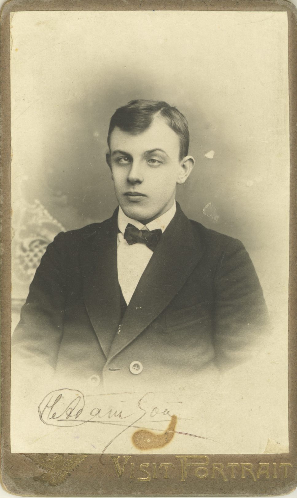 Hendrik Adamson, poet and school teacher in 1915