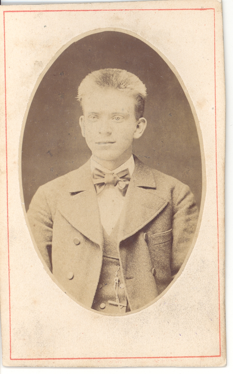 J. Bergmann (1856-1916), (pastor) as a student