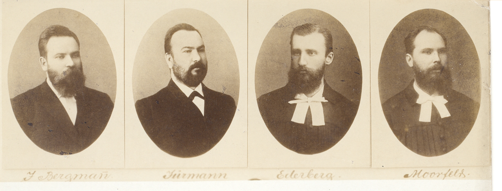 J. Bergmann, m. Jürmann, f. Ederberg, a. Mohrfeldt