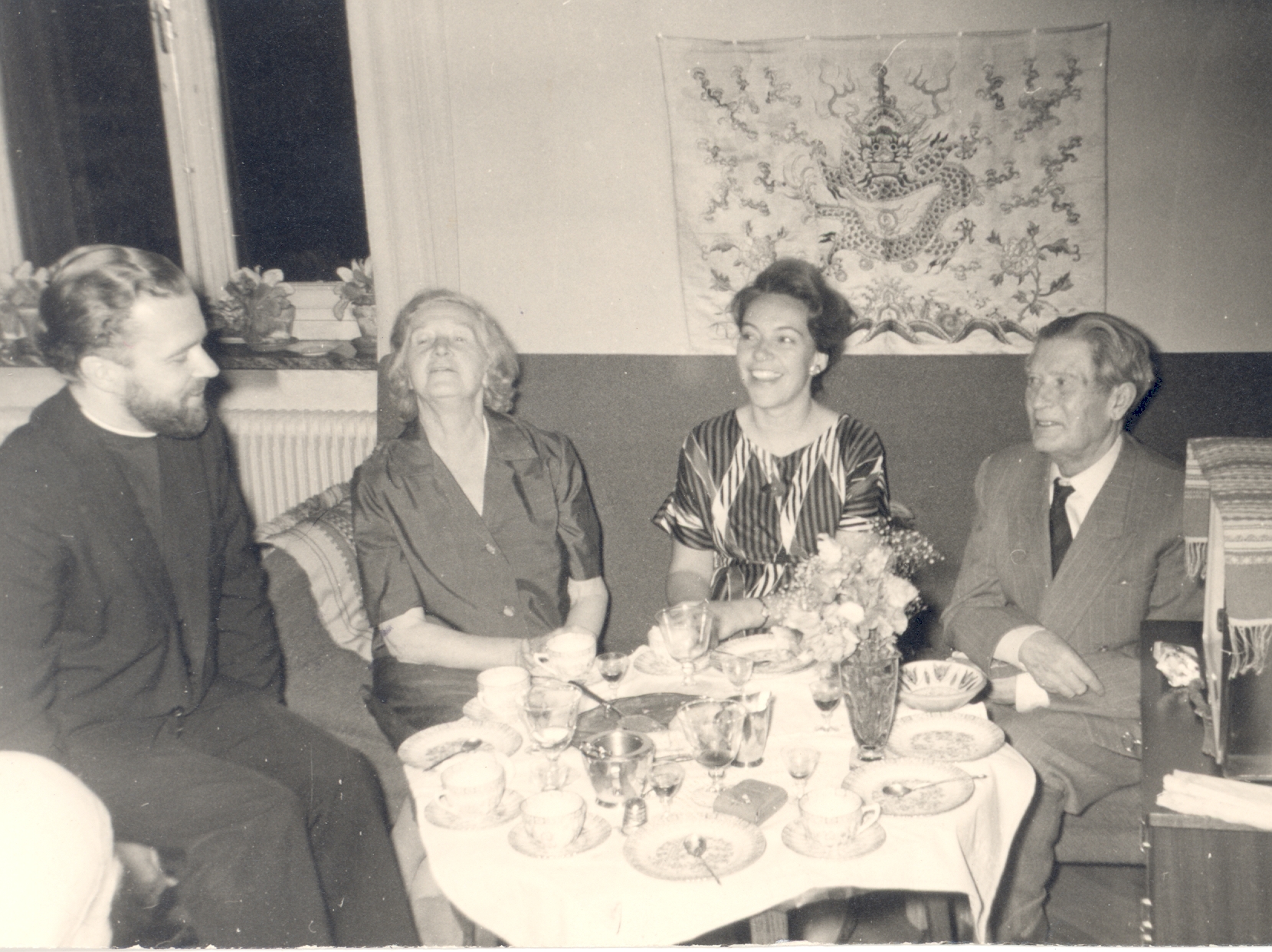 Vello Salo, Marie Under, Astrid Ivask and Johannes Aavik