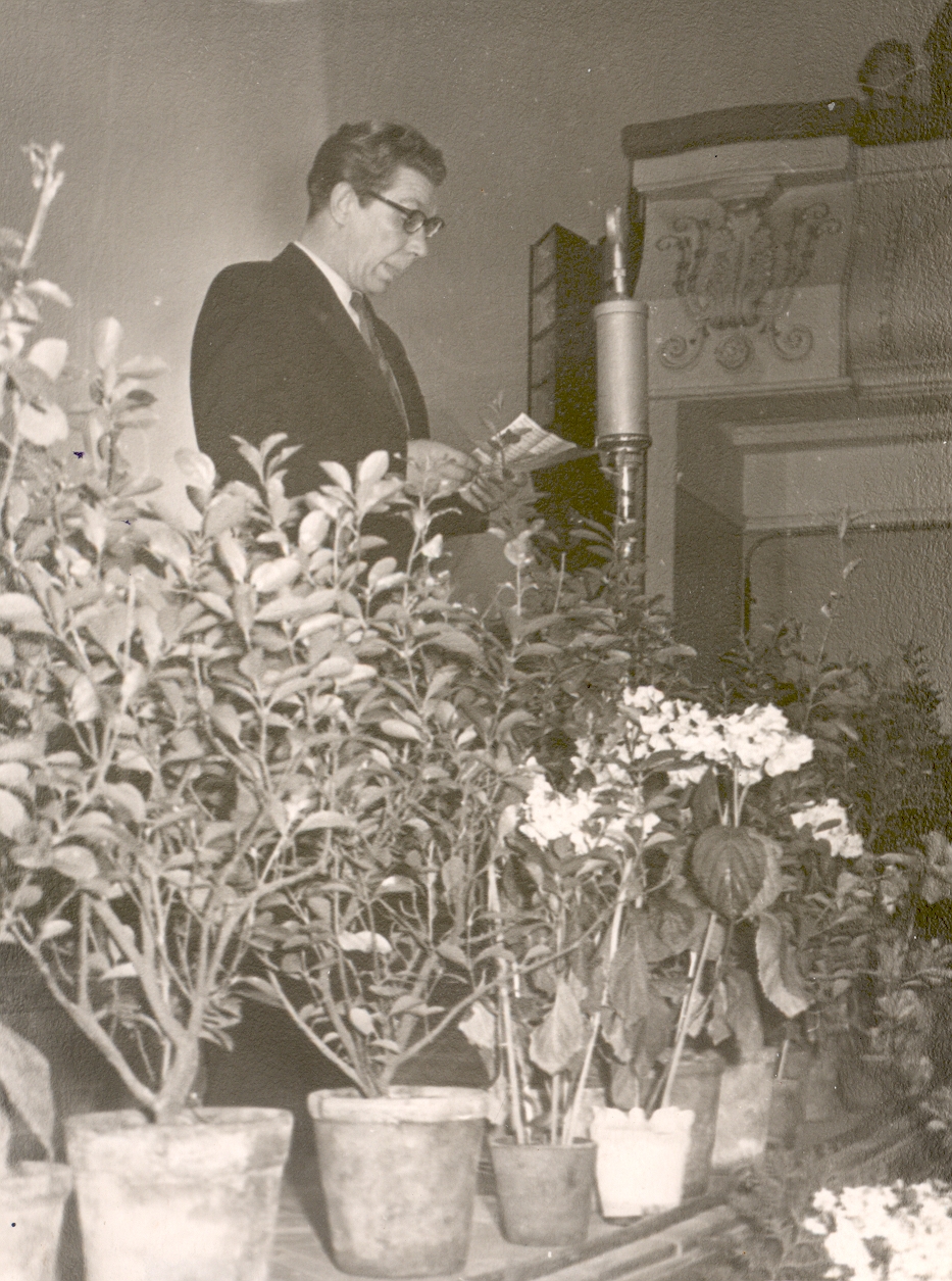 Ernst Peterson-Särgava hair 16. IV 1958 - ECB Education and Culture sak. The lead. Inti speaks in the concert hall "Estonia".