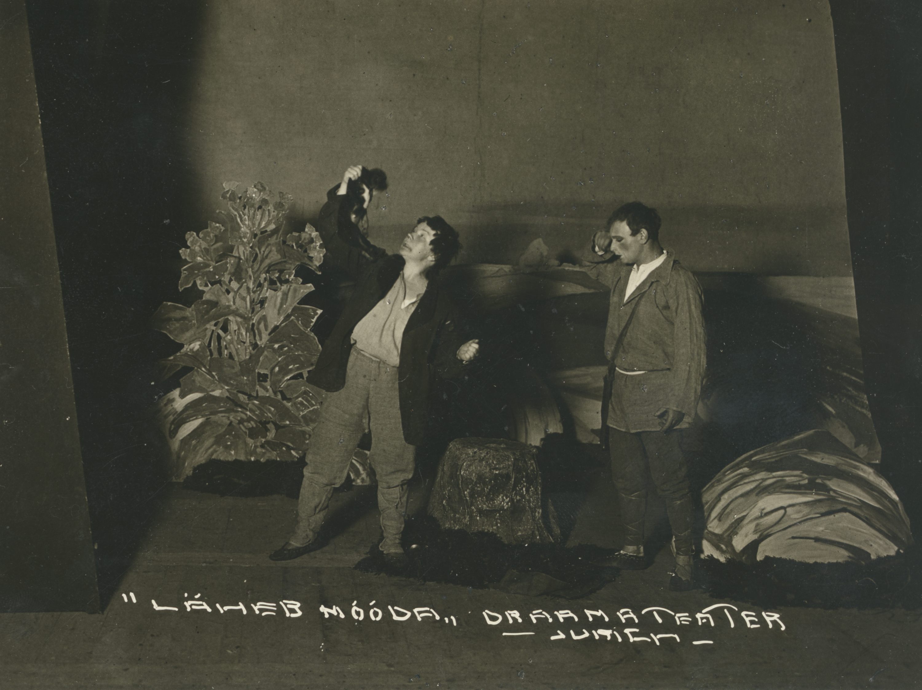 A. Adson "Lets pass" in the Estonian Drama Theatre in 1923. M. Möldre and R. Klein