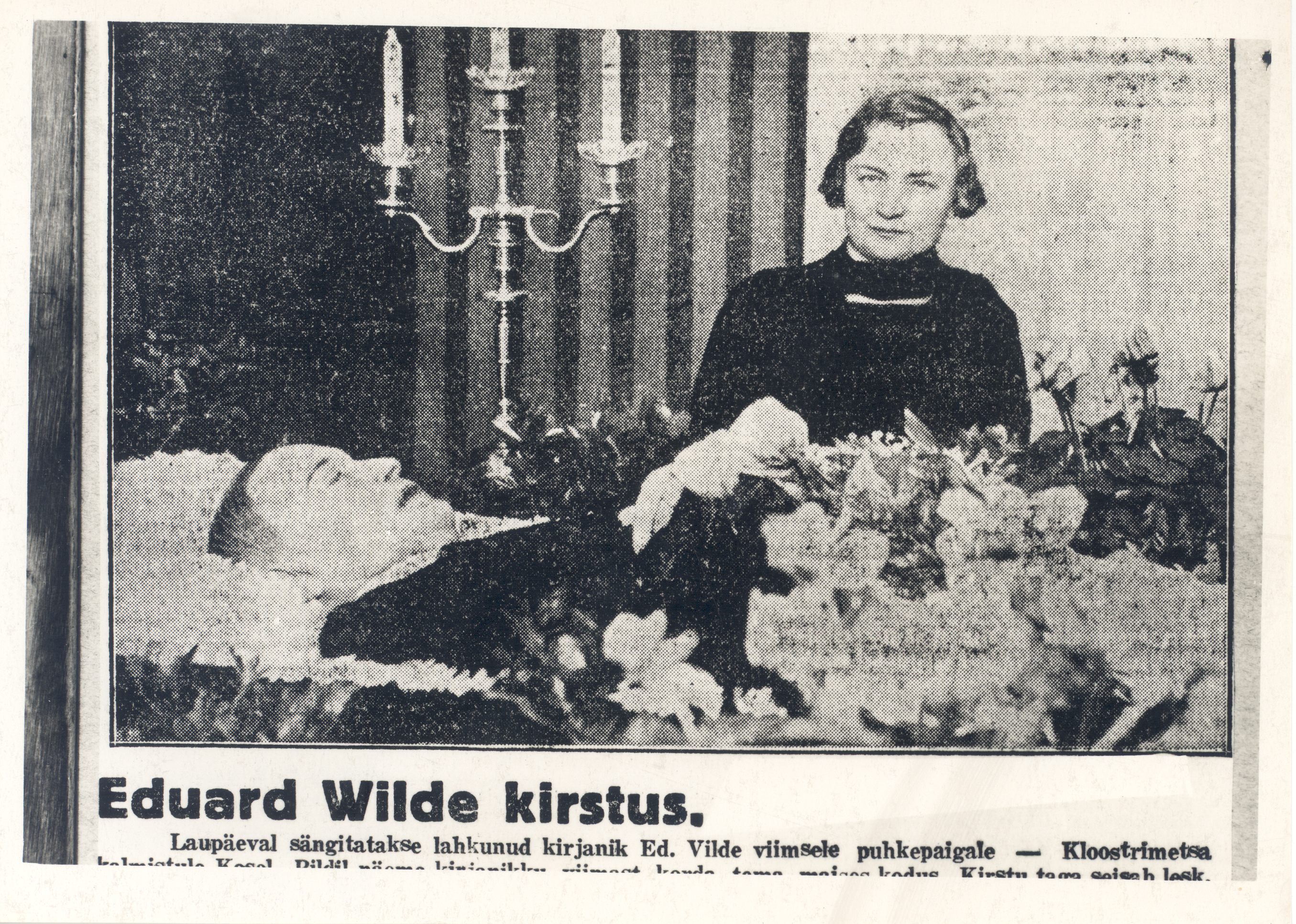 Vilde, Eduard, kirstu, L. Vilde-Jürmann at the kirstu