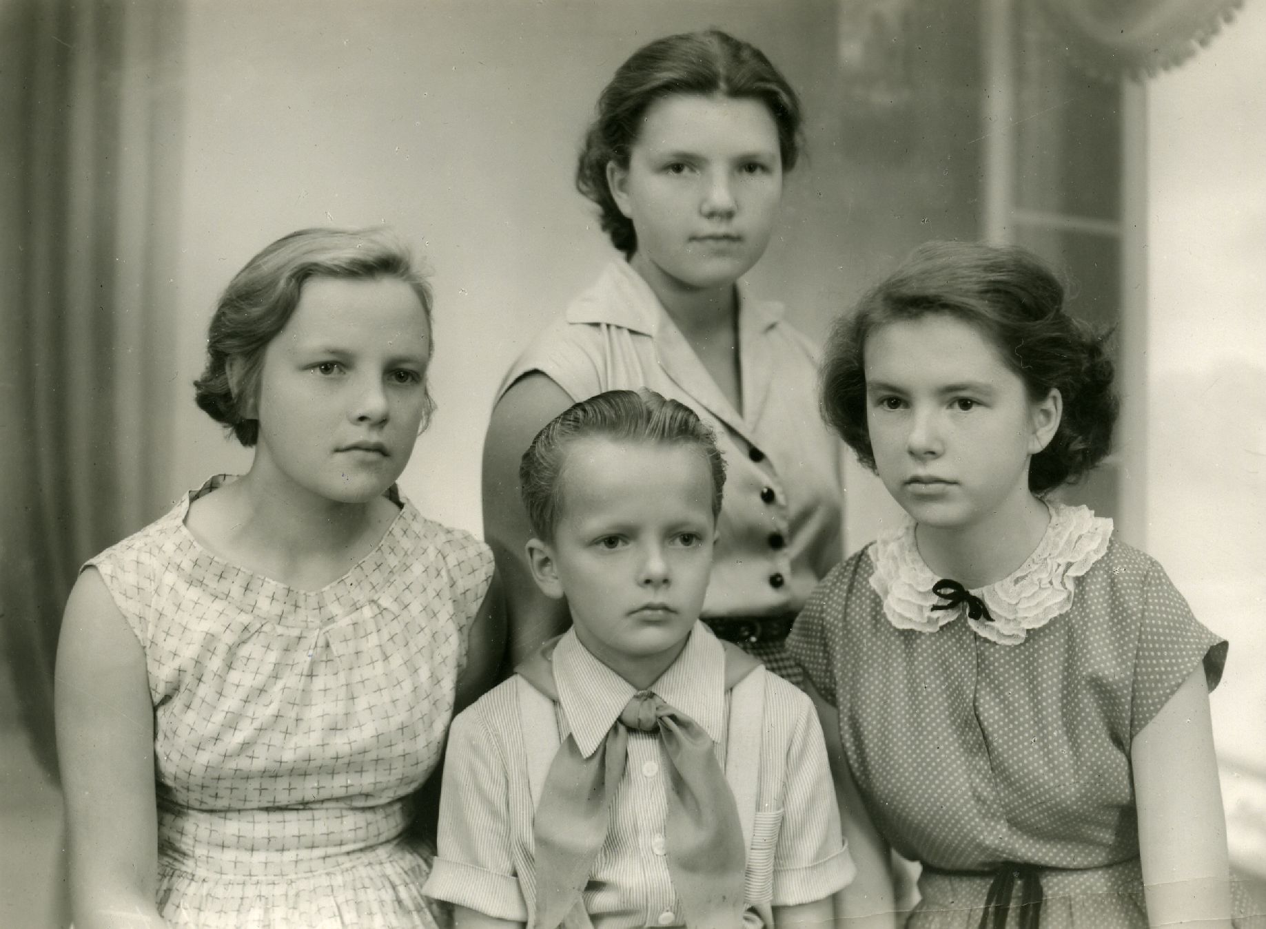 Anni Kreem, Reet Sein, Mari Tarand and Juhan Viiding 1958