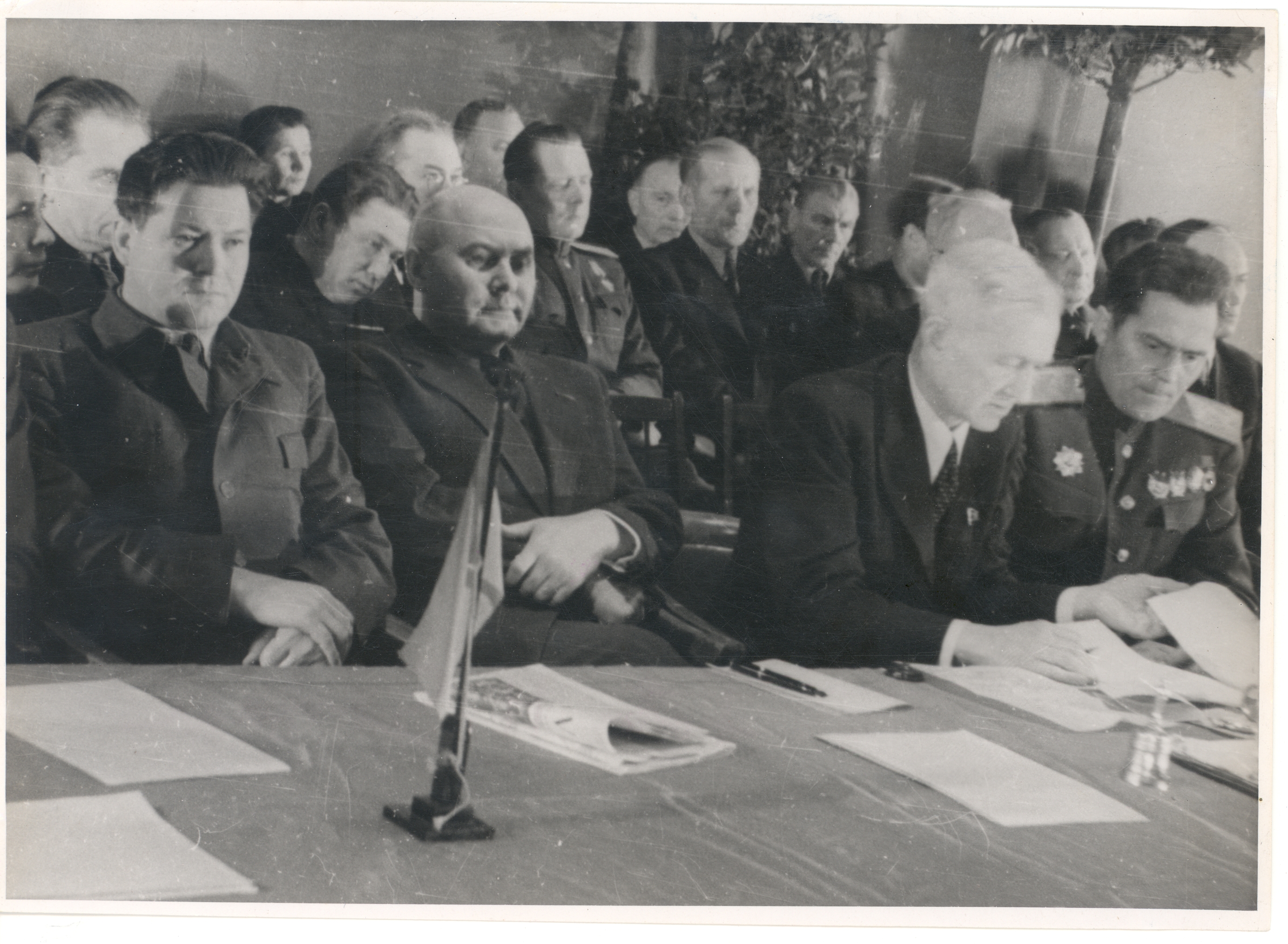 Presidium of the Intelligent Congress [1945] Second John Vares-Barbarus from left