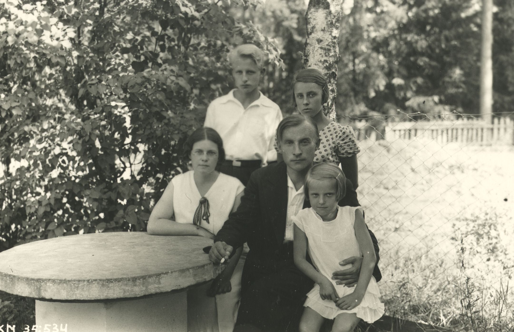 Writer J. Kärner with the family