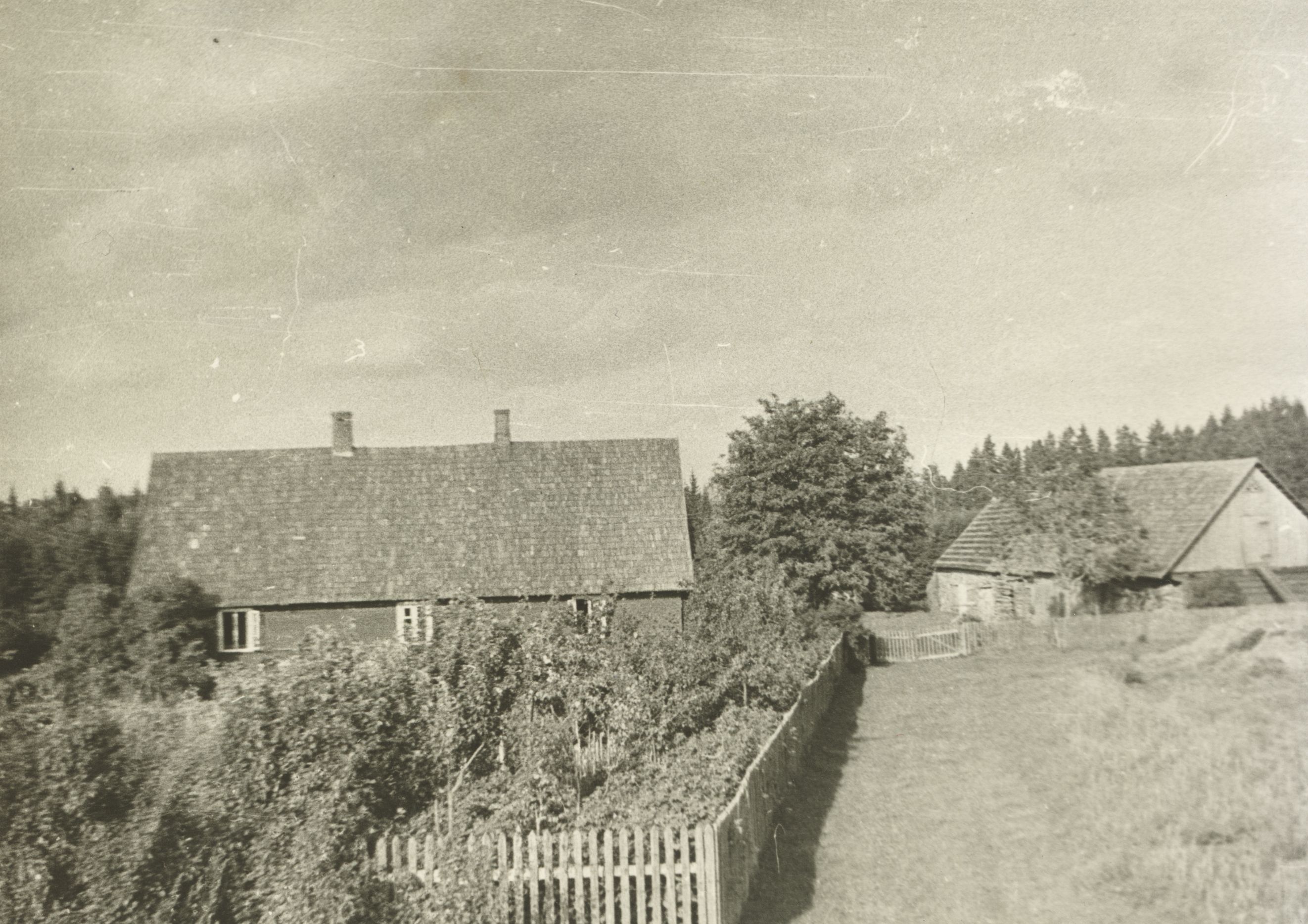 View of Mart Raua's birthplace in Heimtaly in 1965
