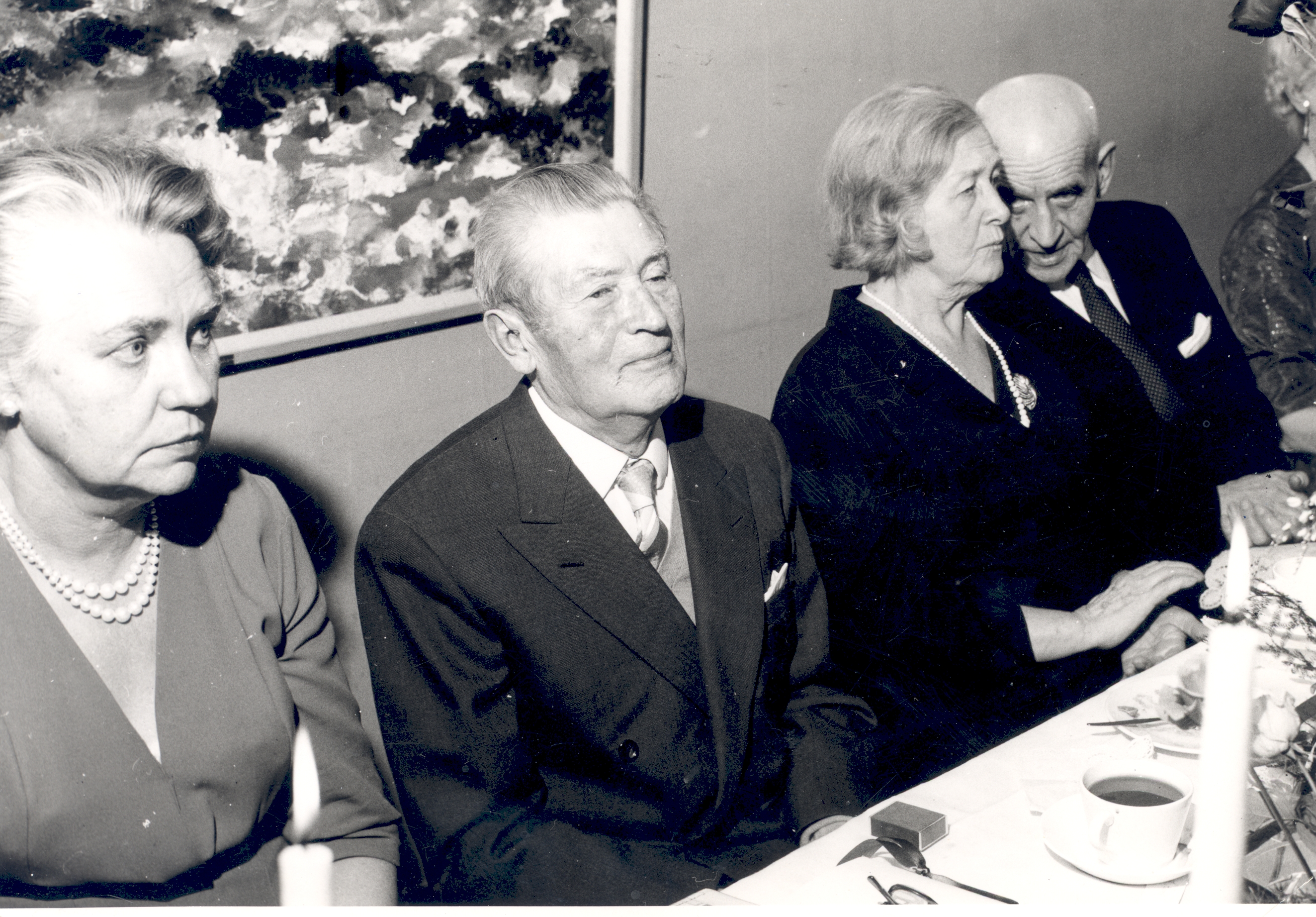 Yeah. The 85th anniversary of Aaviku 1965 VAS. : 1) Aleksandra Aavik, 2) Johannes Aavik, 3) Marie Under, 4) Artur Adson