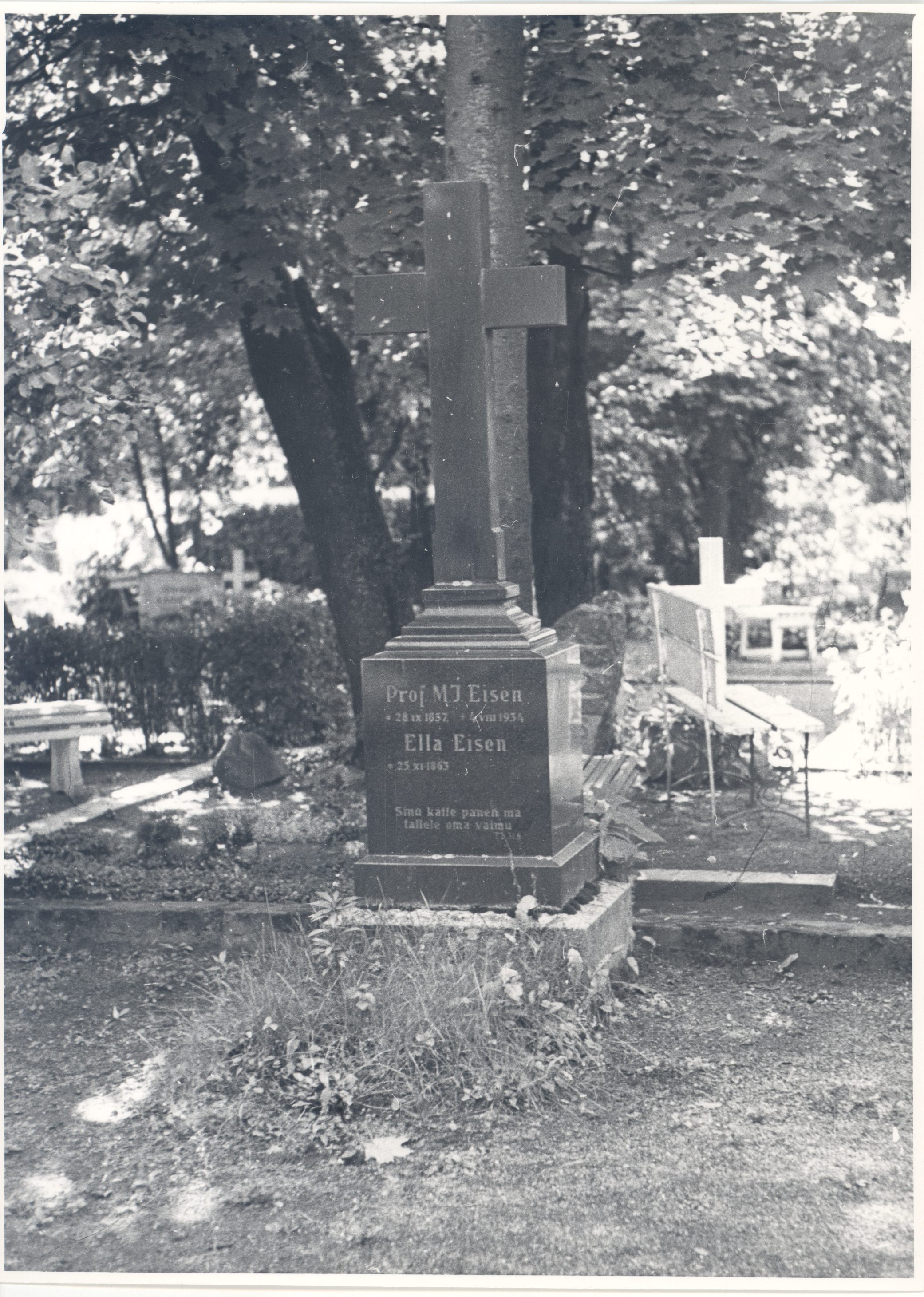 Eisen, m. J.haud in Tartu on Raadi cemetery