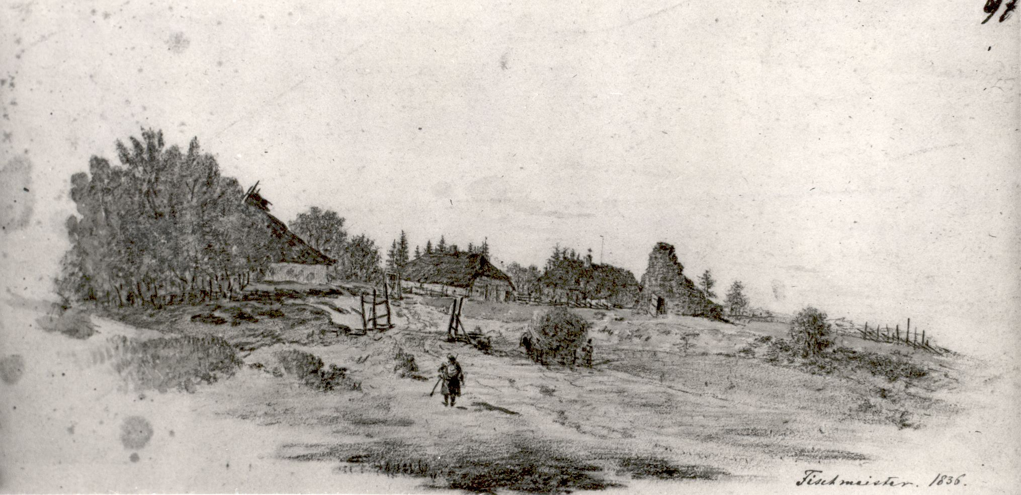 C. Buddeus, House buildings near Tallinn. Colored Figure 1836.