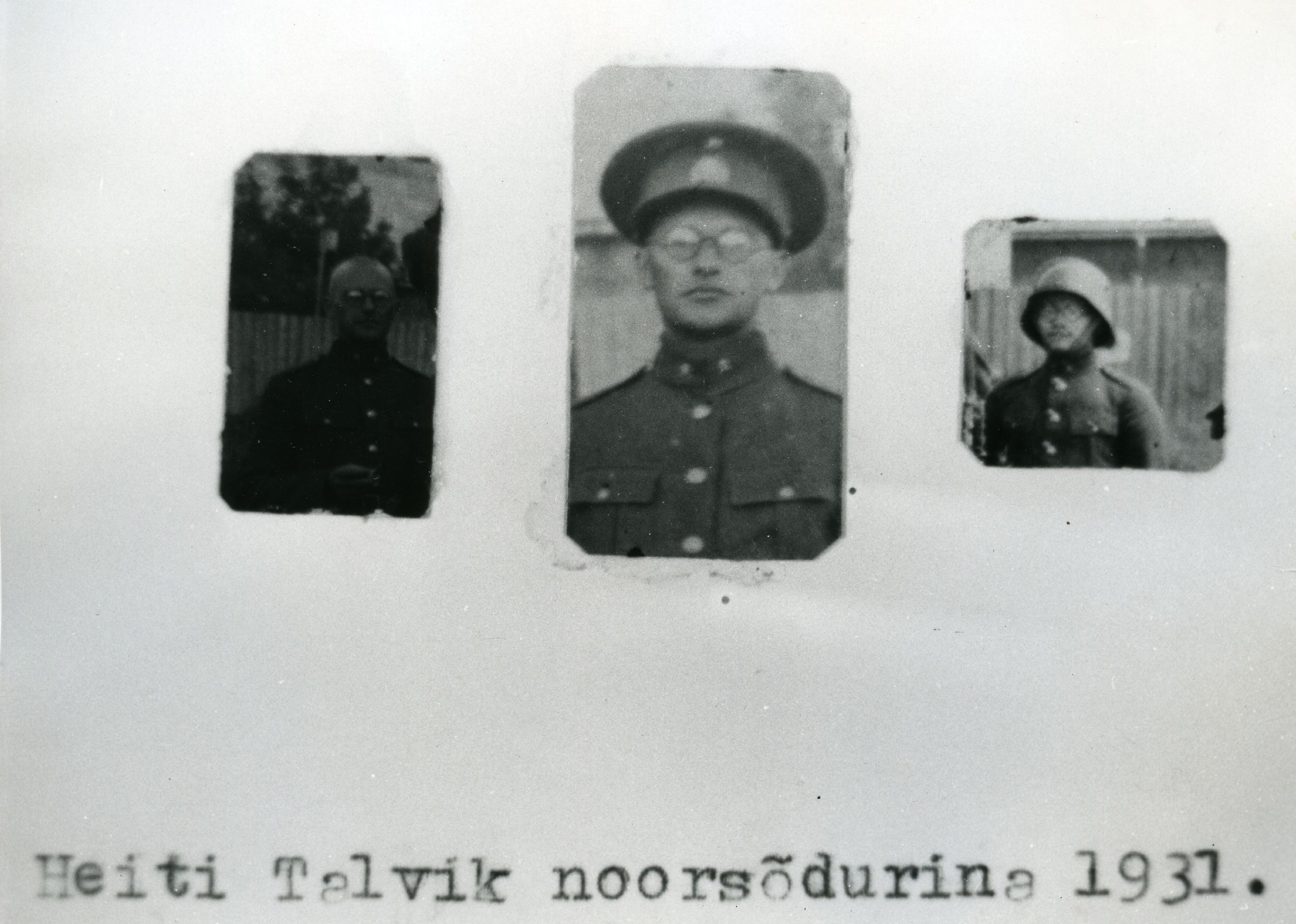 Heiti Winter as a young soldier in 1931