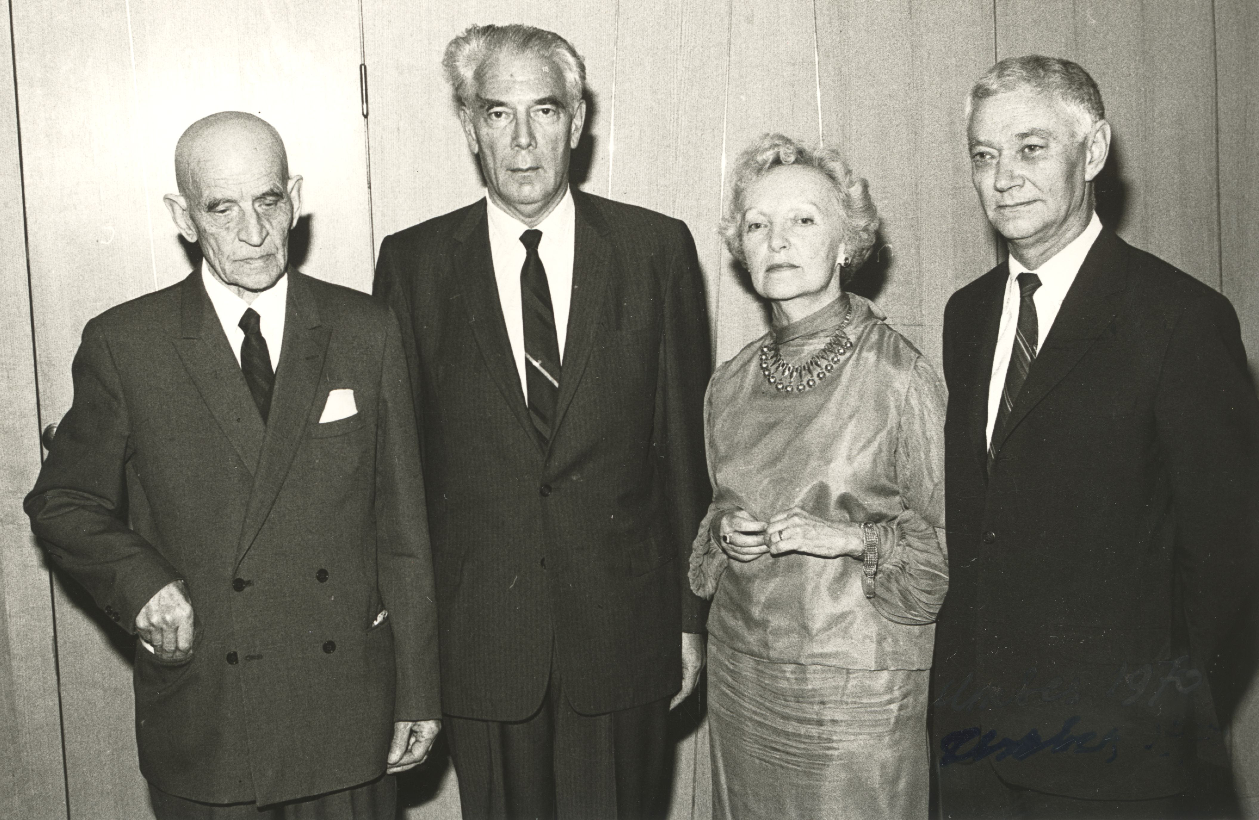 Artur Adson, Aleksis Rannit, Signe Pinna and Karl Ristikivi ca 1970