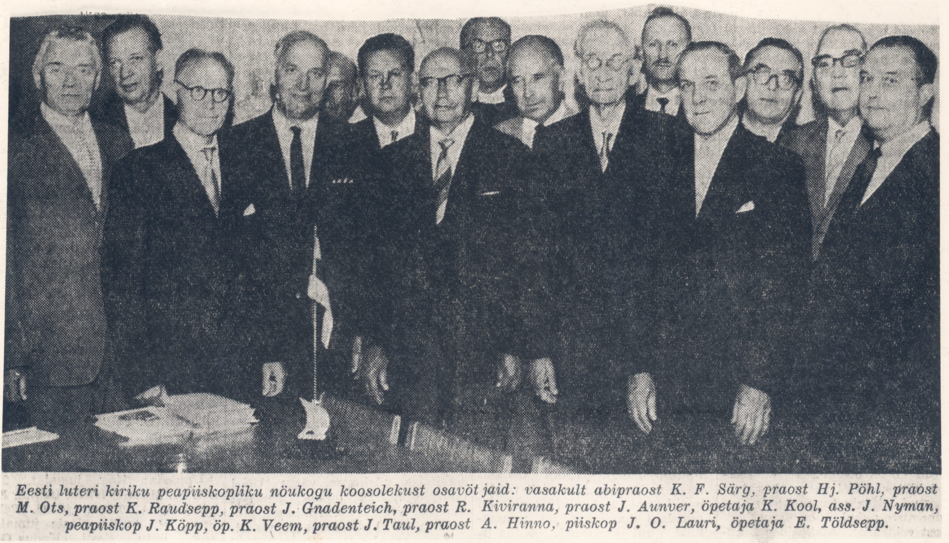 Participants of the meeting of the Archbishop of the Estonian Lutheran Church