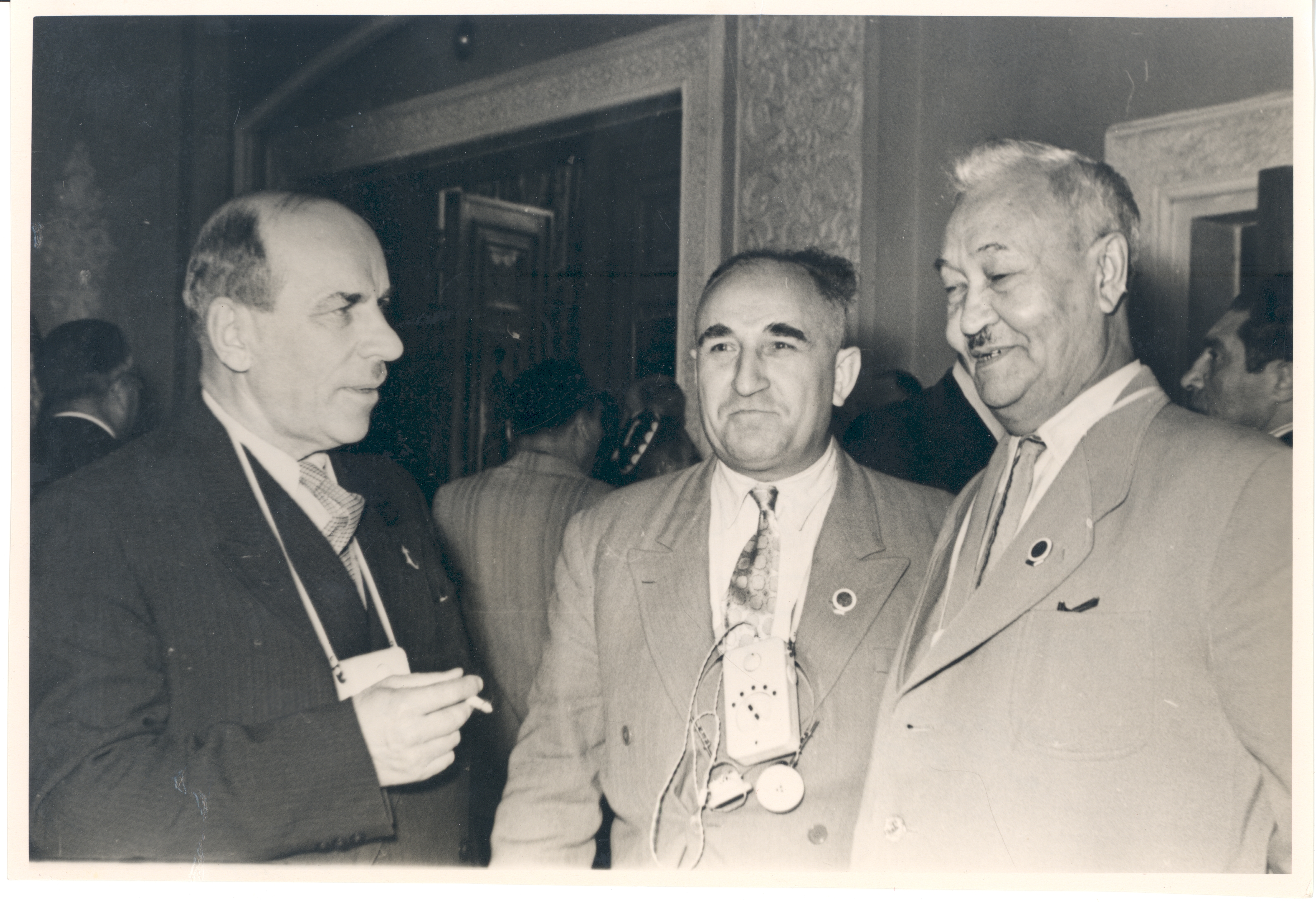 Johannes Semper (left. First) and Berdi Kerbabjev (vase. Third) At the Asian and African Republic Writers' Congress in Taškendis