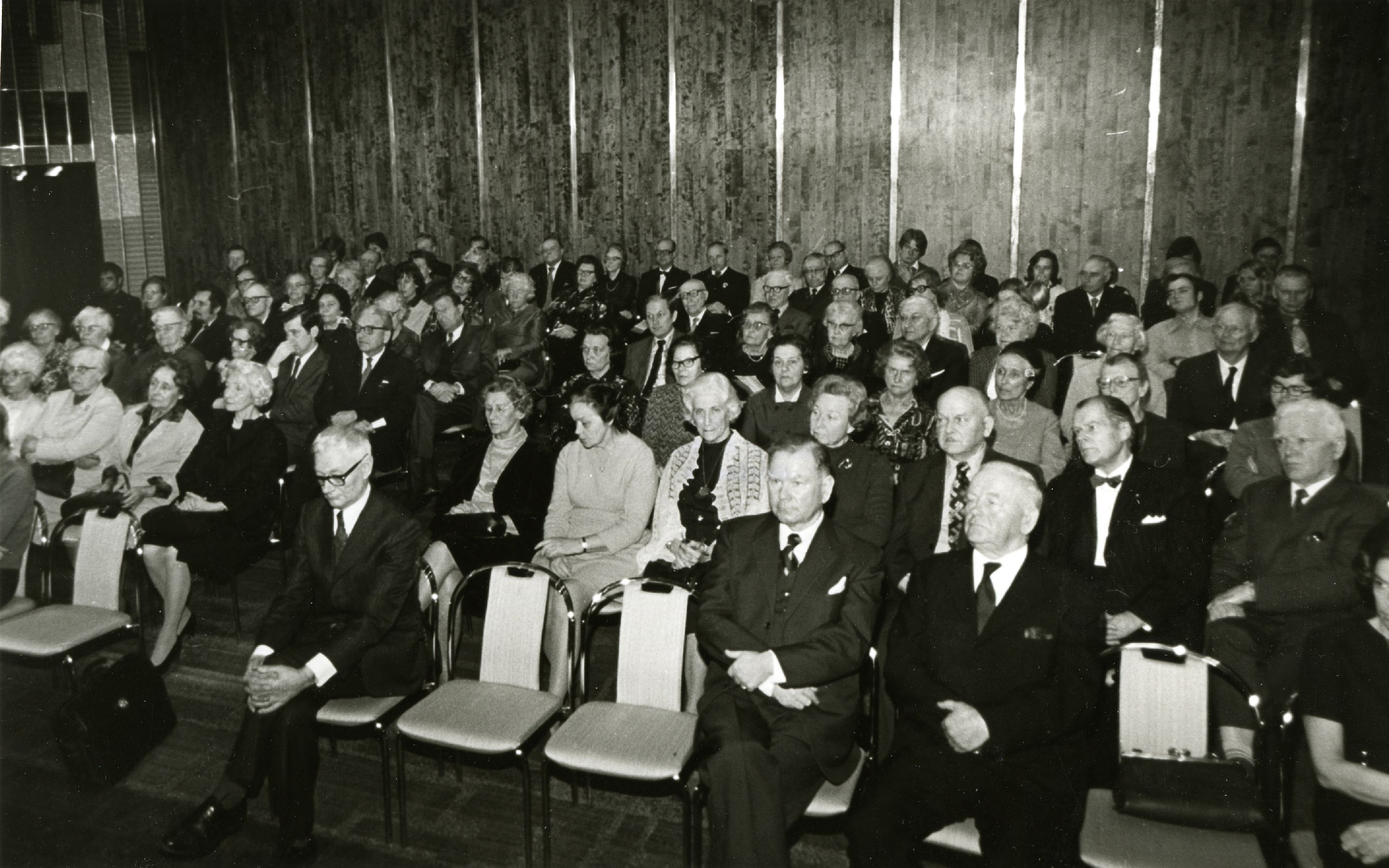 Estonian Committee's Education Day 1974. Front (left) 1. Karl Ristikivi, 2. Heinrich Mark, 3. Artur Reintam