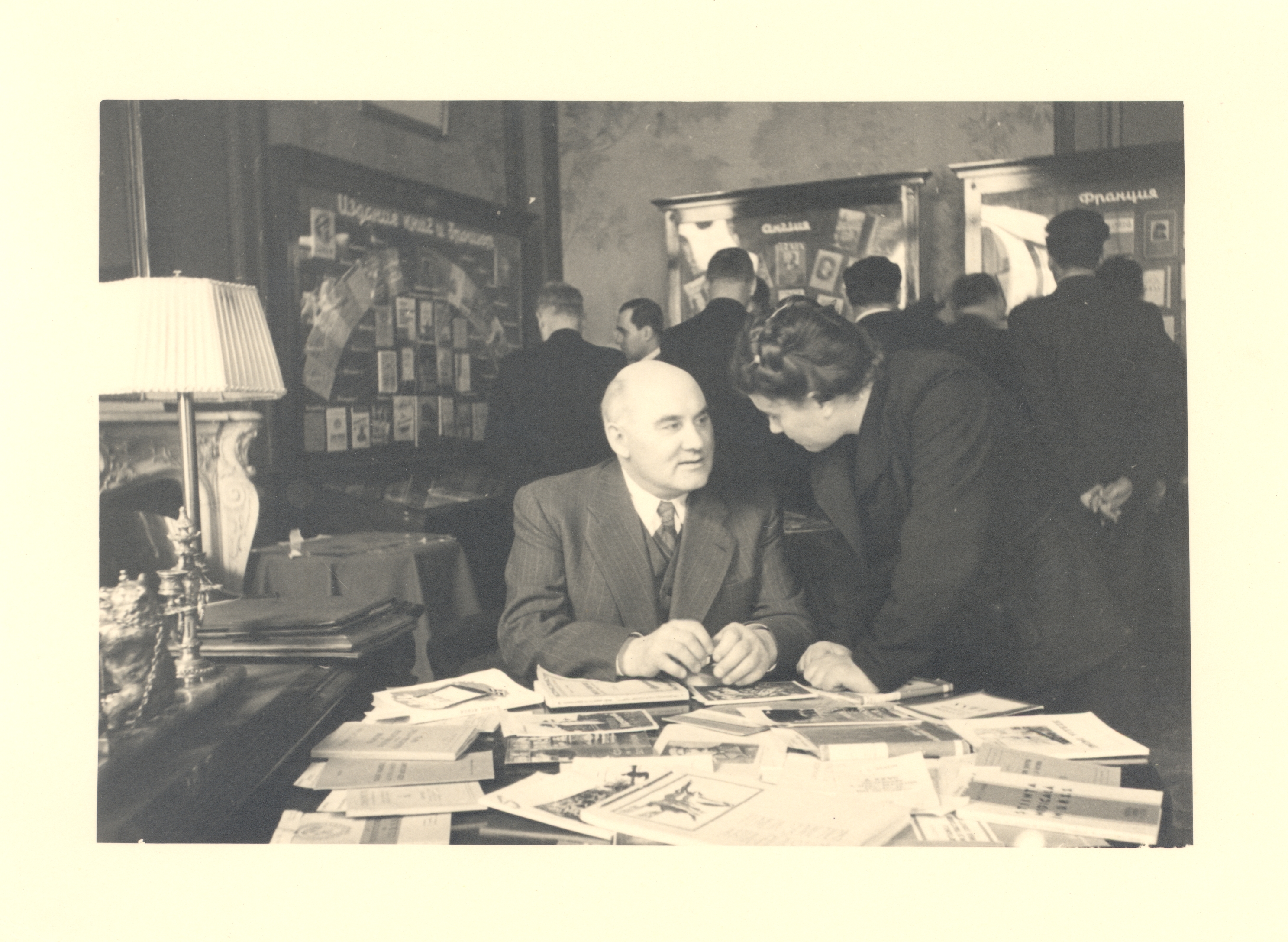 J. Vares-Barbarus at the Soviet Information Bureau exhibition in Moscow