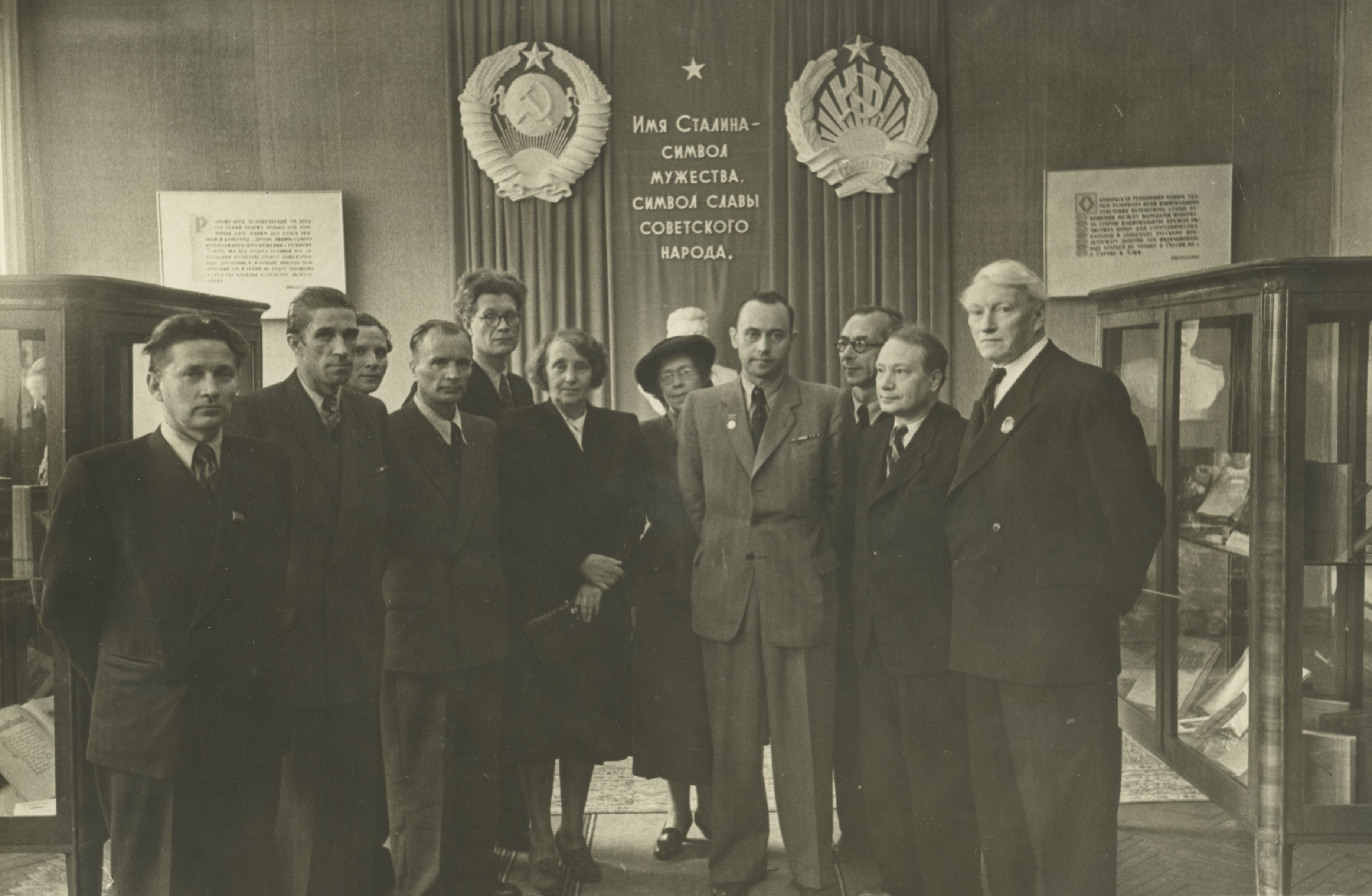 Opening of the Estonian Soviet book and book graphics exhibition in Moscow 25. V 1950
