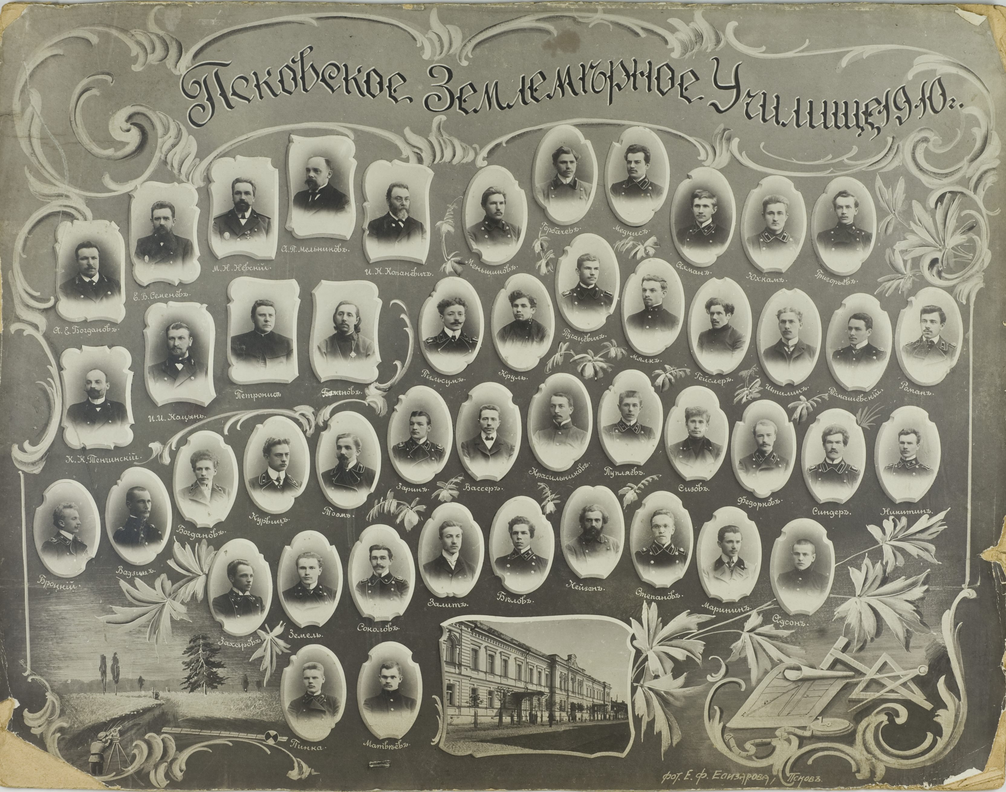 Students of Pihkva Country Matters School in 1910.