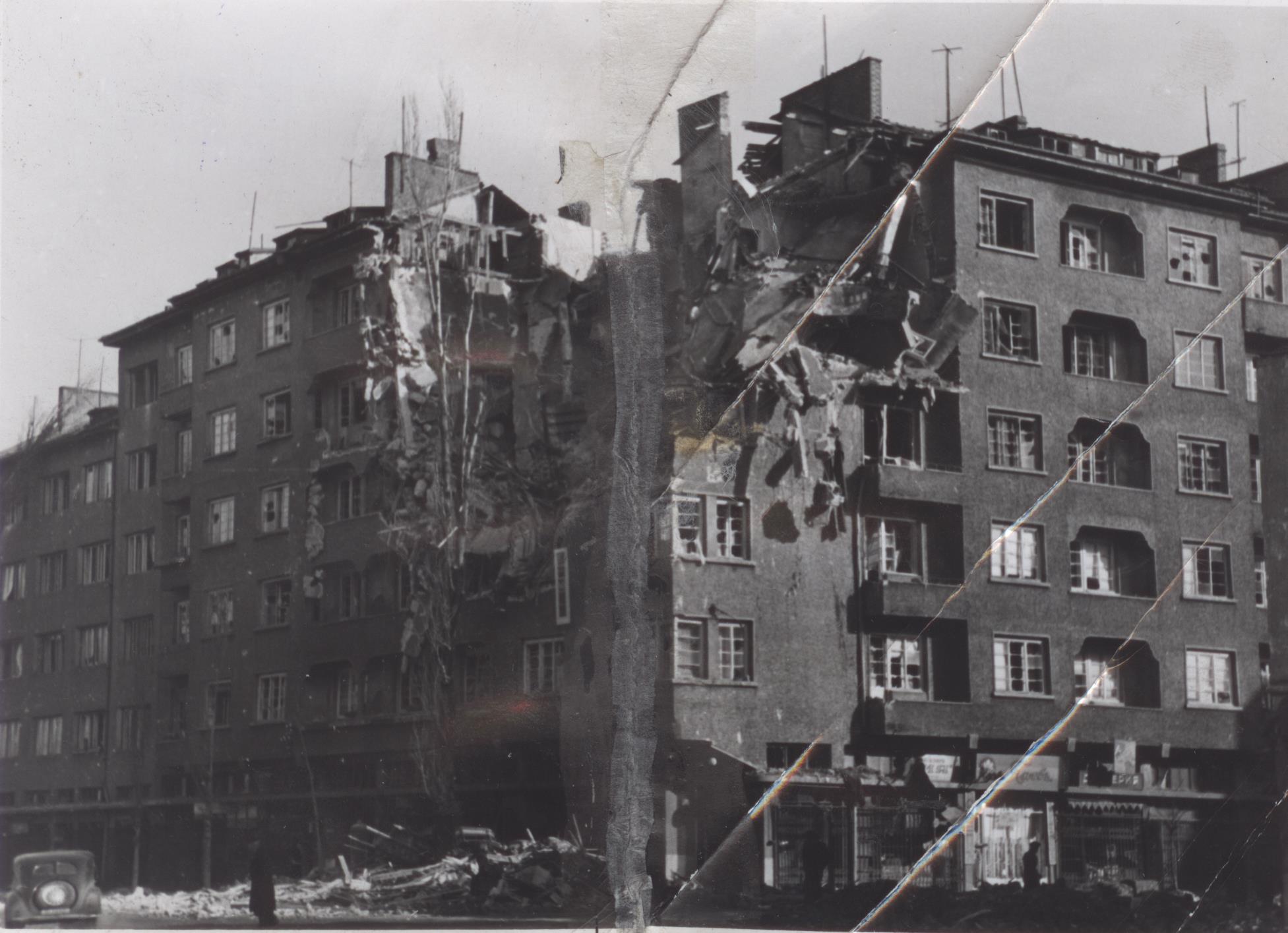 Sofia Bombings 1944: The crossing of Graf Ignatiev Str. and Ferdinand Blvd.