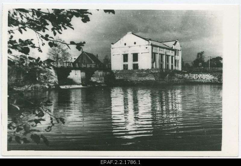 Hydroelectric power plant. View of the river Võhandu