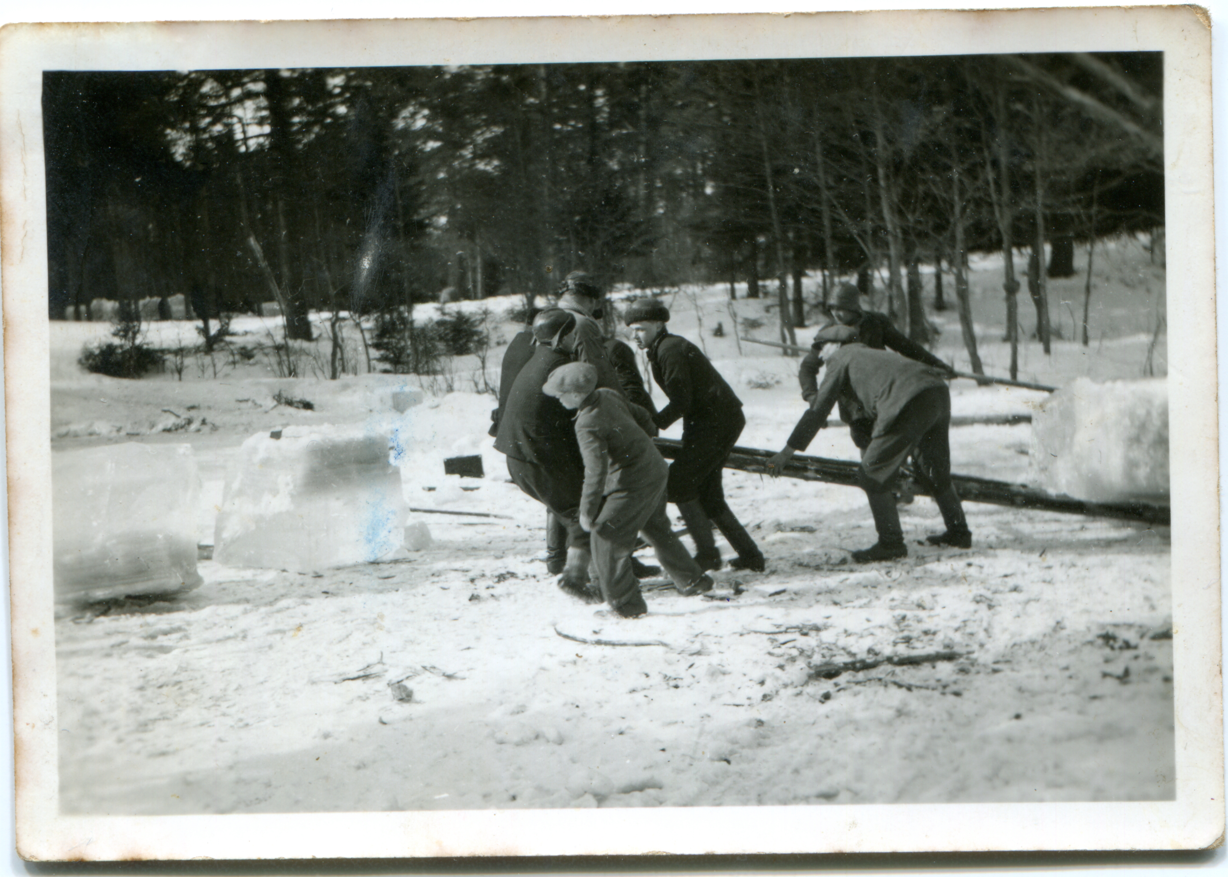 Ice breaking for a fish cellar in Nõval in the 1950s?