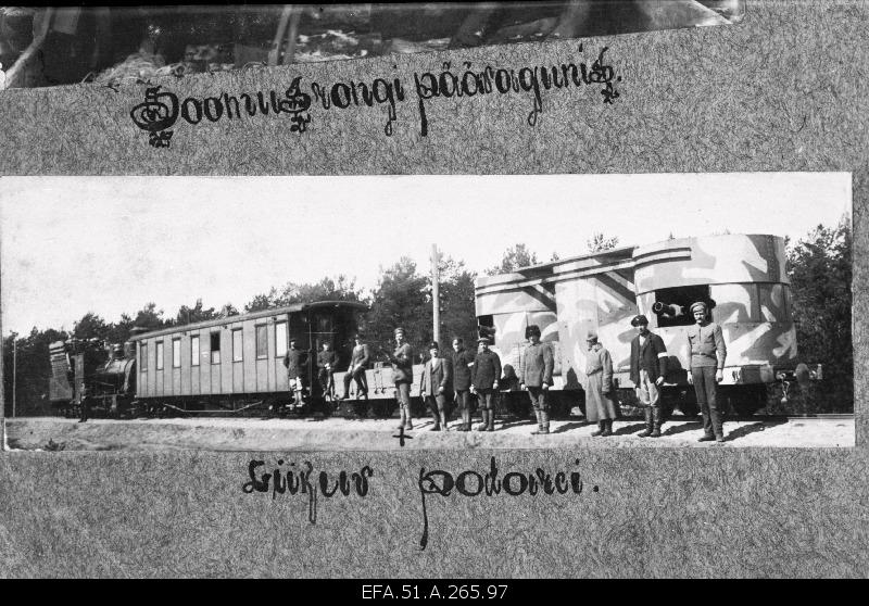 War of Liberty. Two 57 mm articulates built for the protection of the Rahja (Ruijena)-Valga railway line with the 6.Jalaväepolgu mobile batterie team. Johannes Riimann from Viljandi Country was on the left.