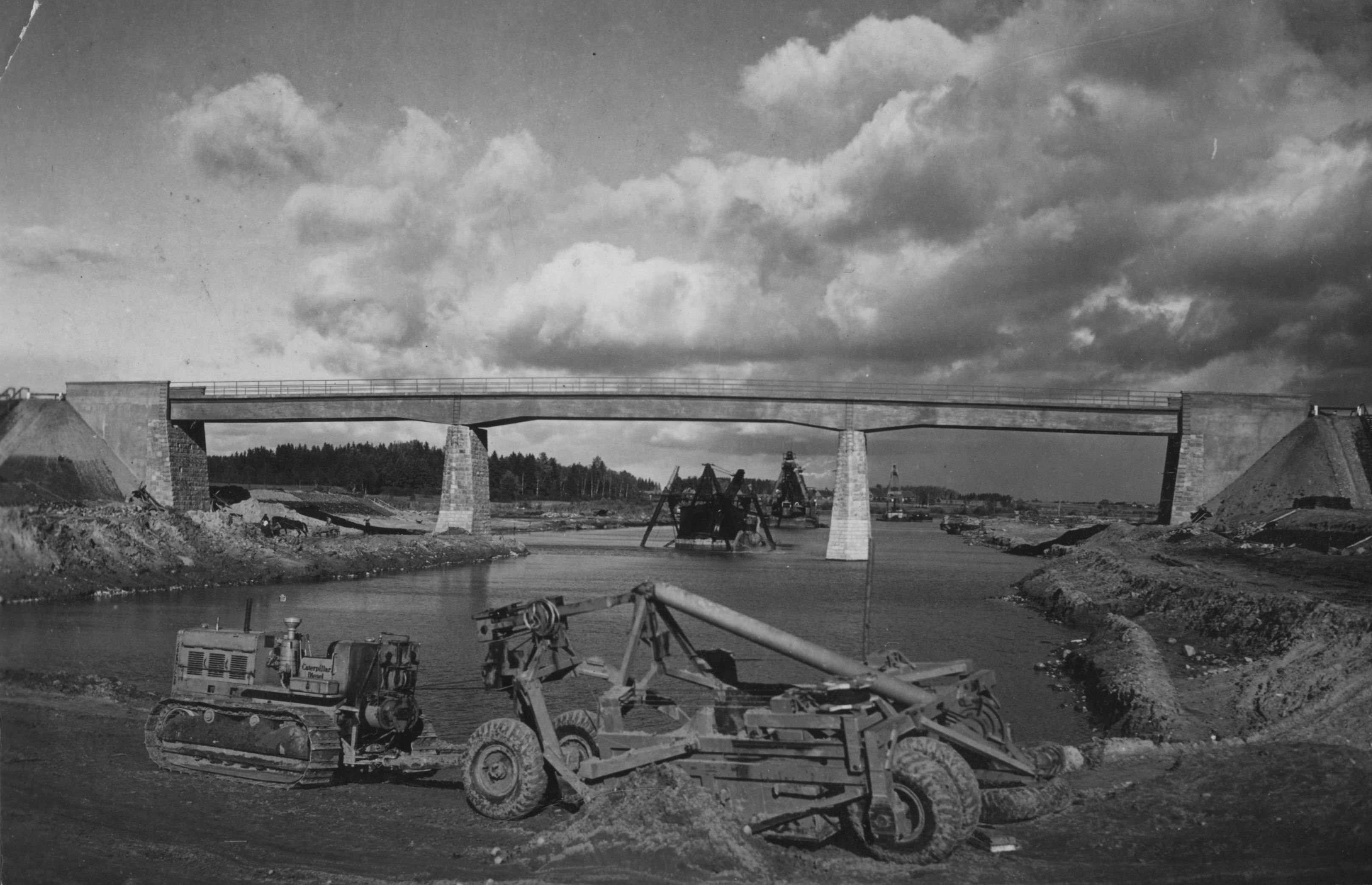 Construction works of the Luunja Bridge 1937-39