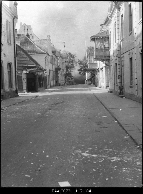 War breaks in Pärnu 23.09.1944, fire on Kalev Street (now Rüütli tn)